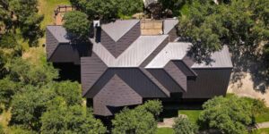 top-view-of-brown-metal-roof-color