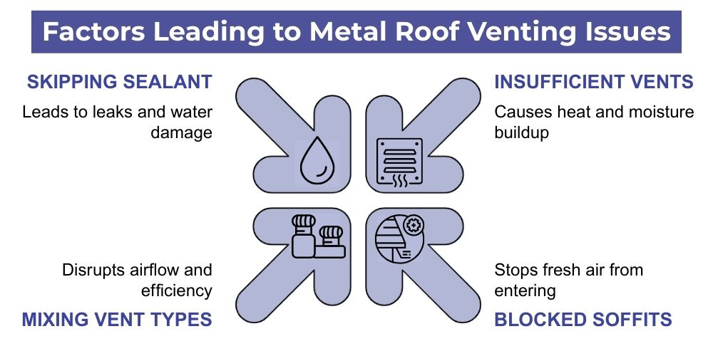 Mistakes When Venting a Metal Roof