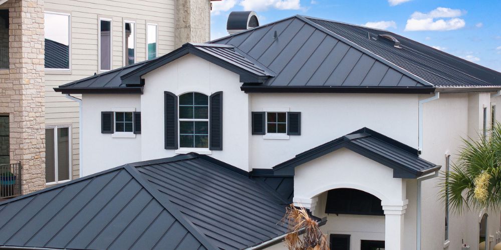Metal roof ventilation system on a residential home